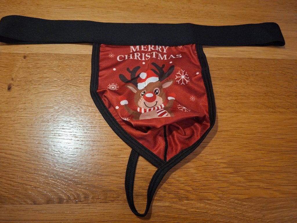 kerst string heren maat L, Verzenden, Zwart, Overige typen