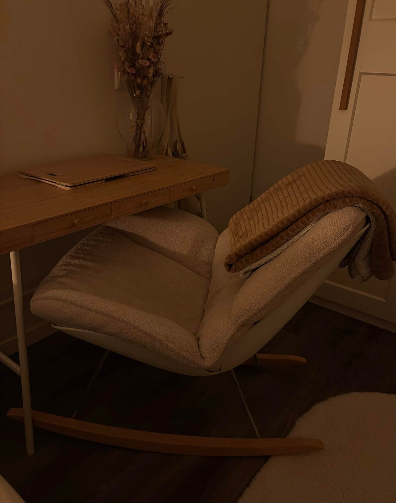 Loods 5 Schommelstoel, Huis en Inrichting, Stoelen, Ophalen, Zo goed als nieuw, Wit, Eén
