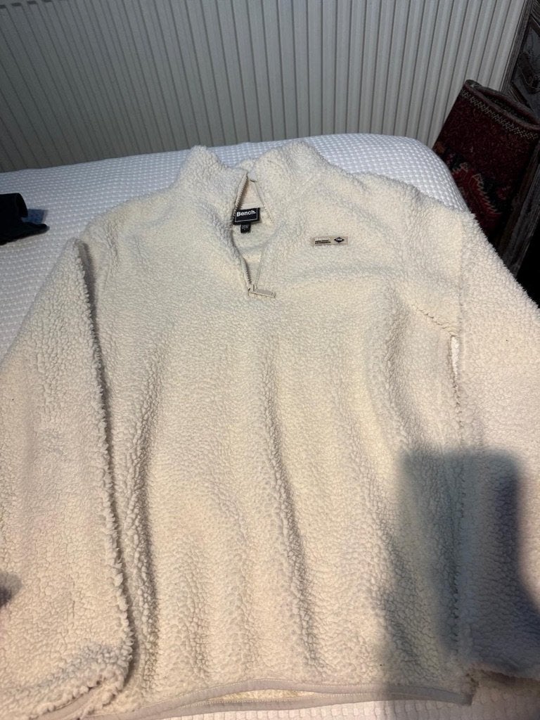 Bench. Crèmekleurige teddy trui - comfortabel en warm, Ophalen, Bench., Beige, Maat 42/44 (L)