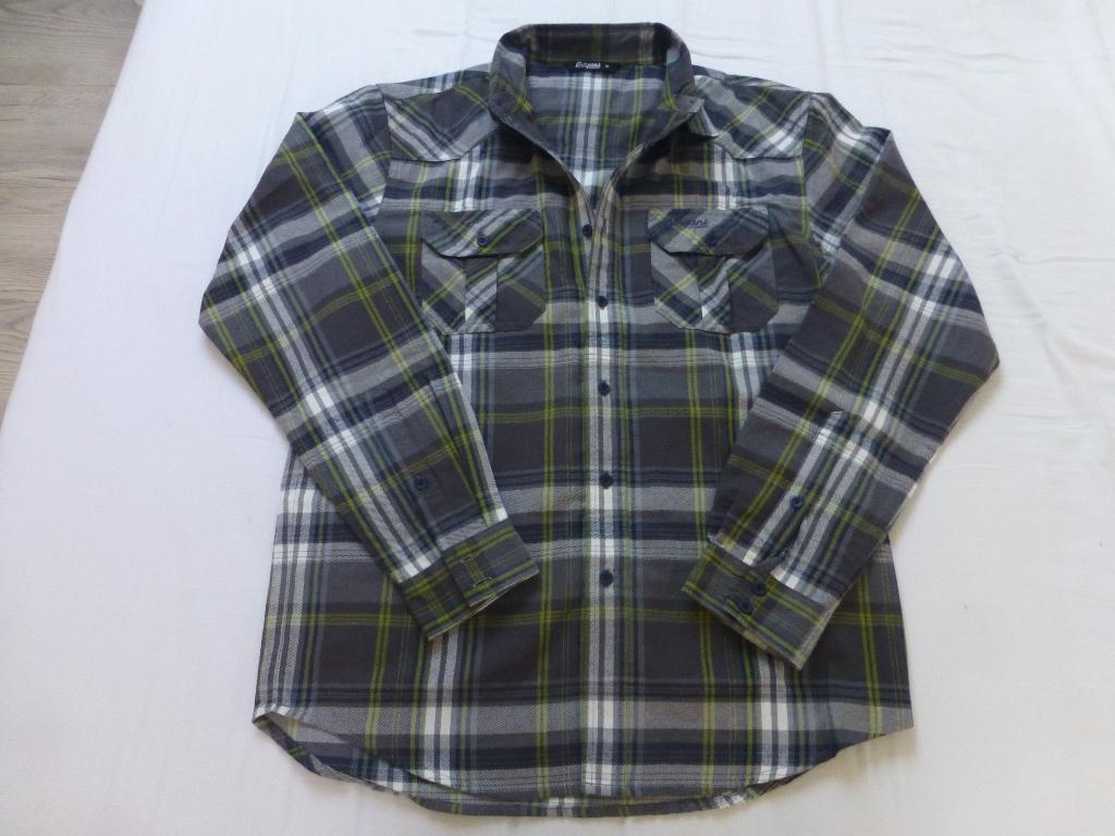 Bergans Bjorli overhemd, groen/grijs/blauw, heren Medium, Ophalen of Verzenden, Nieuw, Kleding