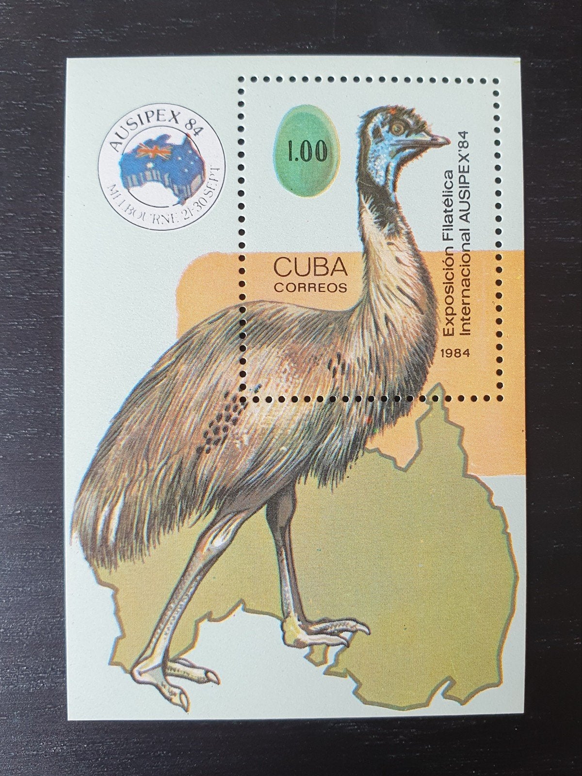 Cuba 1984 Vogel Emoe Michel blok 85 postfris, Verzenden, Postfris, Dier of Natuur