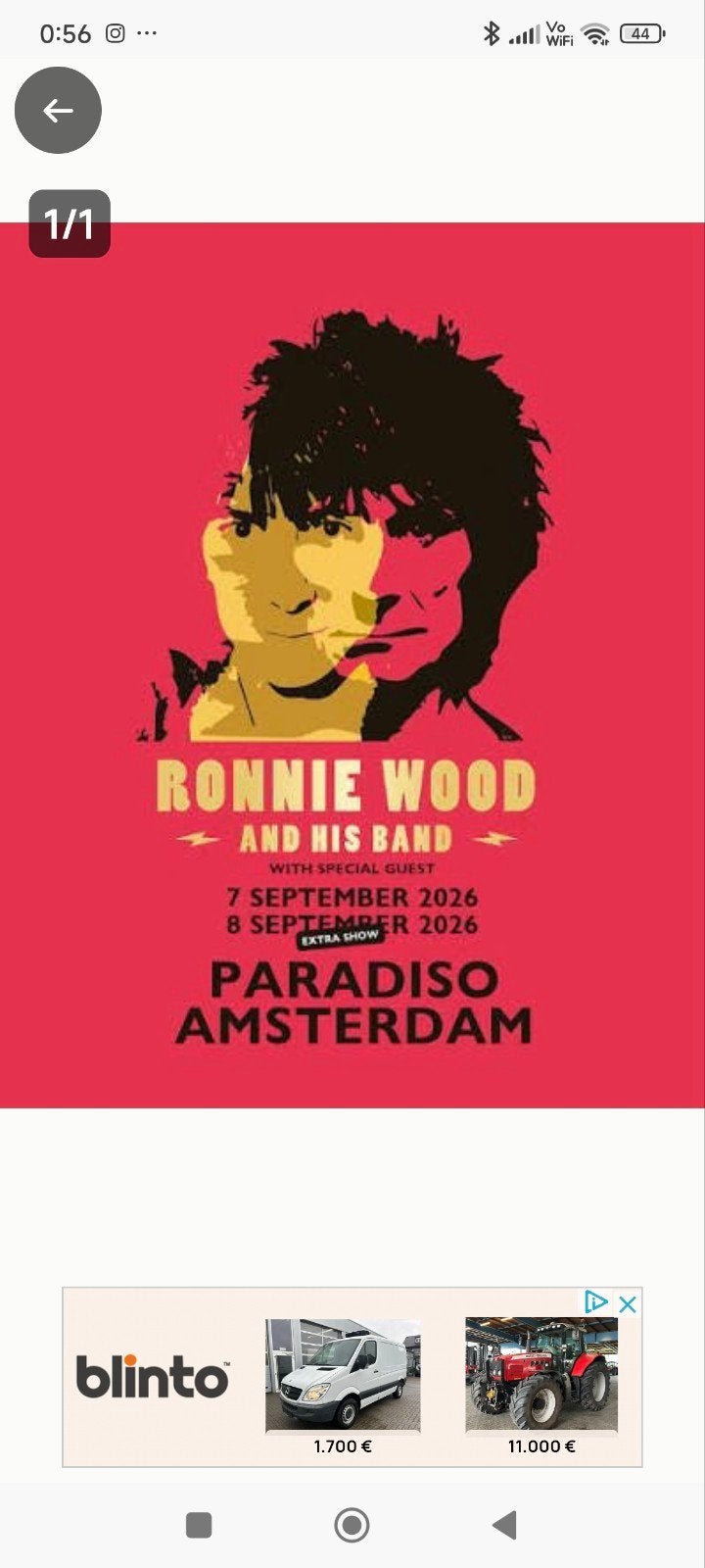 1 ticket 08.09.2026, Tickets en Kaartjes, Eén persoon, September