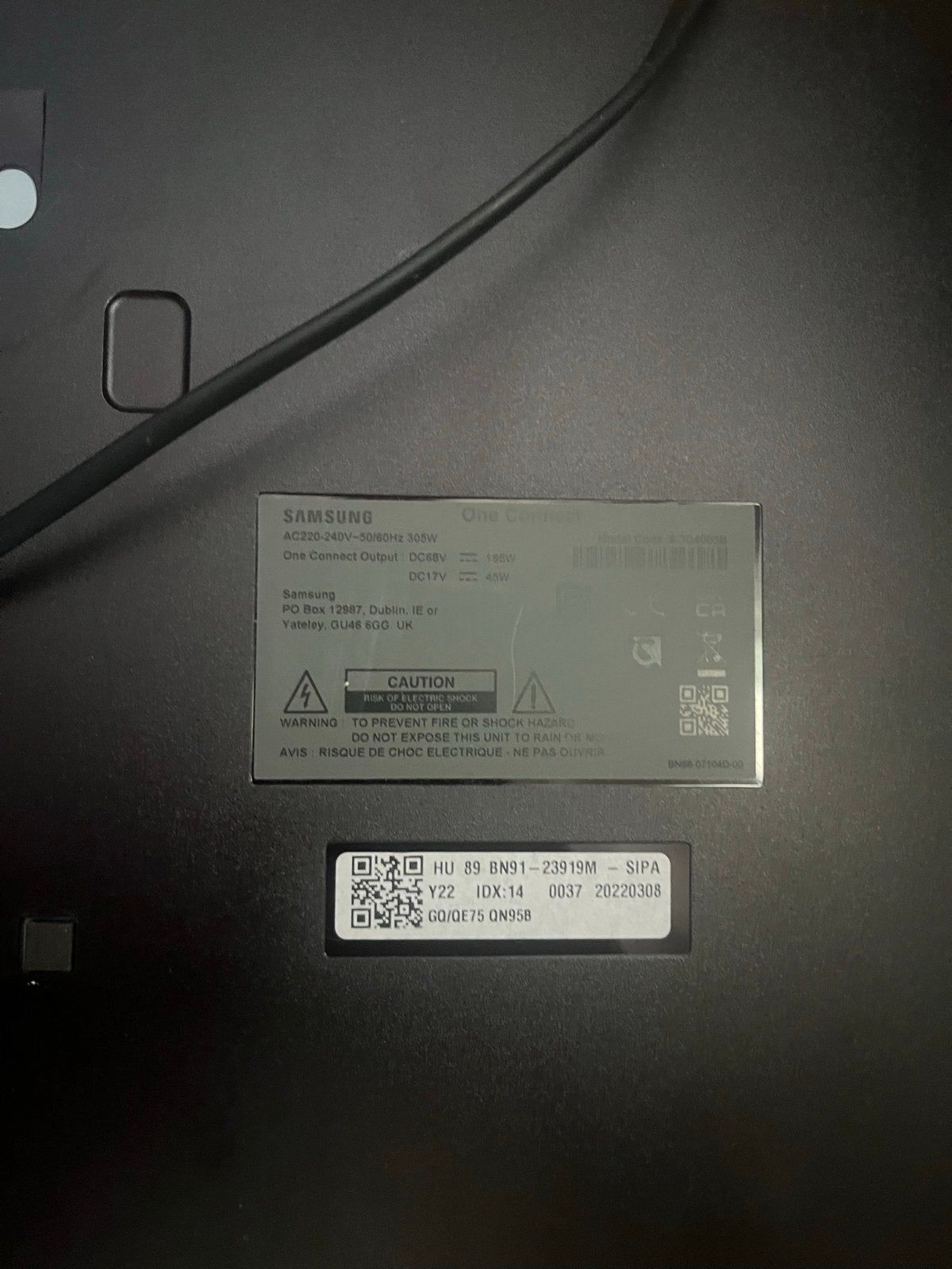 Samsung One Connect Box met kabel (TV defect), Ophalen of Verzenden, Niet werkend, Samsung