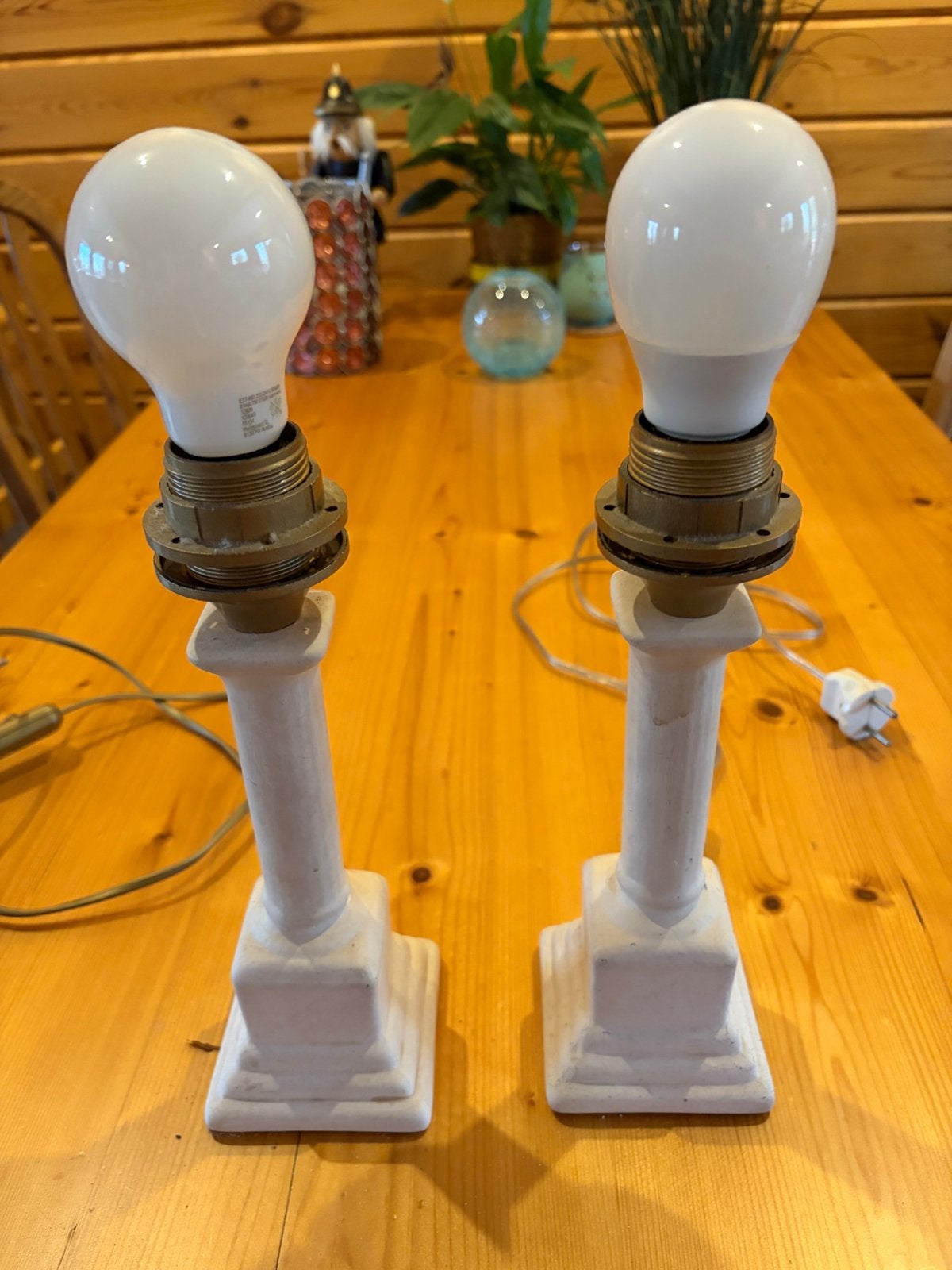 2 standaard voor tafellamp schemerlamp zonder kapje, Beige, Steen/keramiek, Overige merken, Ophalen of Verzenden