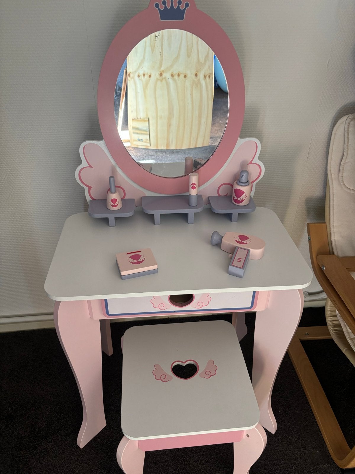 Complete houten kaptafel voor kinderen, Ophalen, Zo goed als nieuw, Meisje