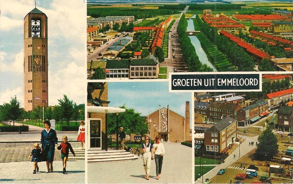 Oude ansichtkaart Emmeloord - Groeten uit Emmeloord 1968, Ophalen of Verzenden, 1960 tot 1980, Gelopen, Flevoland