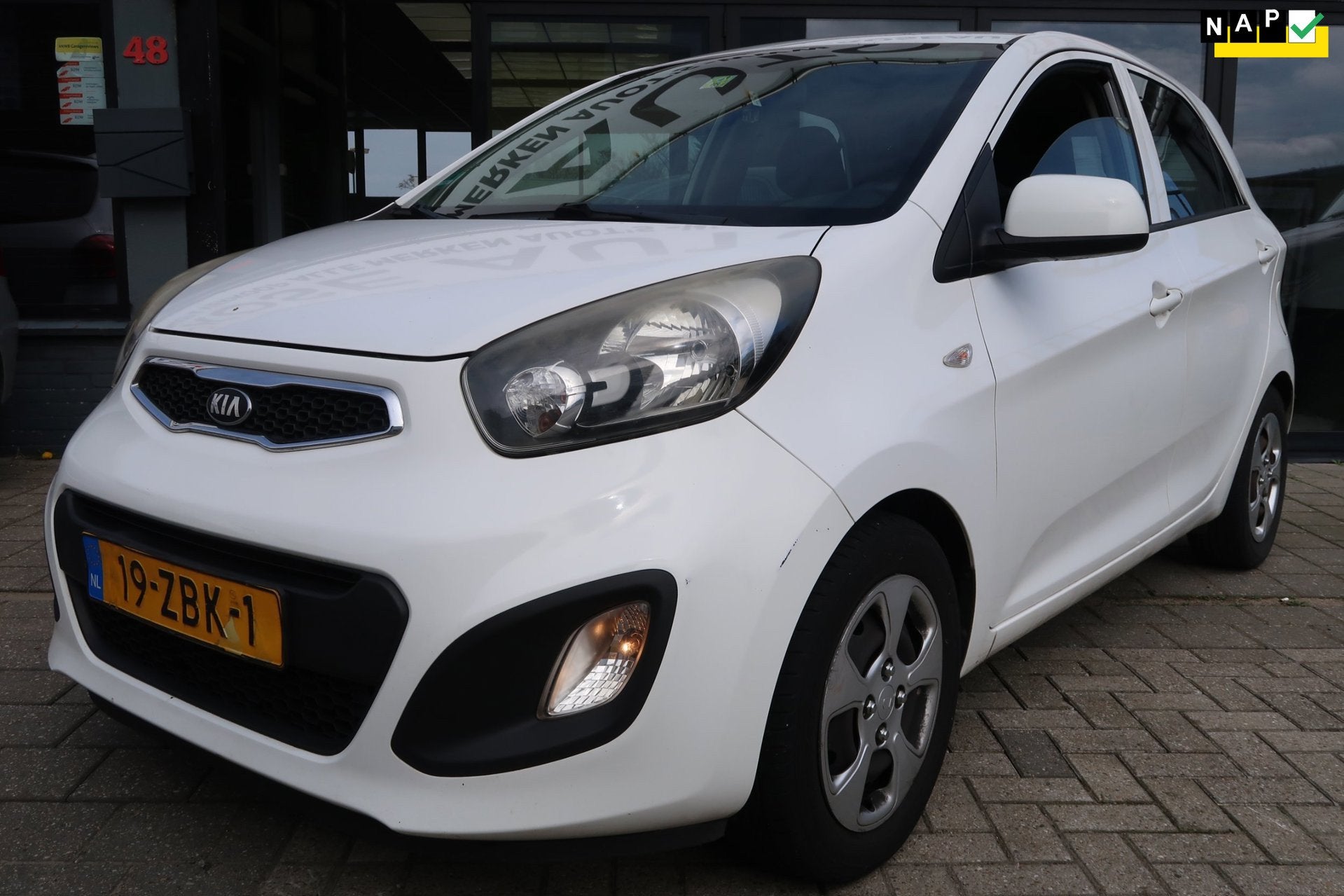 Kia Picanto 1.2 CVVT ISG Comfort Pack *Rijklaarpijs *Airco *, Voorwielaandrijving, Euro 5, Gebruikt, Zwart