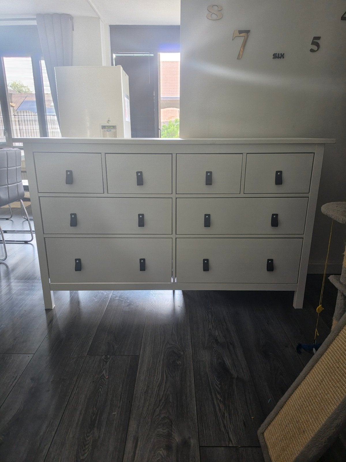 Ikea hemnes ladekast wit gebeitst met 8 lades., 5 laden of meer, Ophalen, 25 tot 50 cm, Minder dan 100 cm