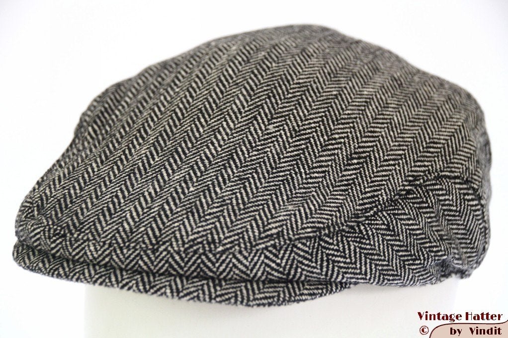 platte pet Flatcap Hawkins vissengraat grijs maat 58 nieuw, Hawkins, Nieuw, Ophalen of Verzenden, Pet