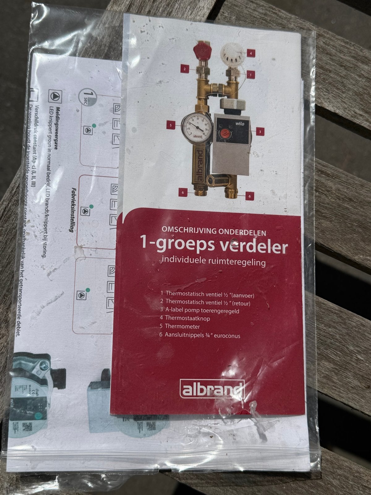 Albrand 1-groeps vloerverwarming verdeler met Wilo pomp, Ophalen, Zo goed als nieuw