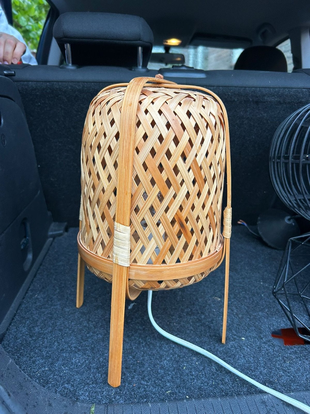 Bamboe tafellamp - sfeervolle verlichting, Huis en Inrichting, Ophalen of Verzenden, Zo goed als nieuw, Hout, 50 tot 75 cm
