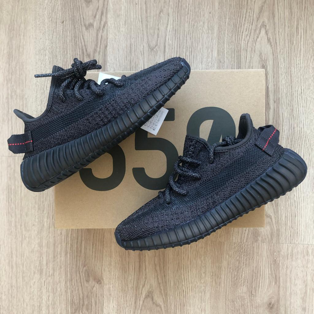 Adidas Yeezy Boost 350 v2 Static Black Reflective maat 36, Zwart, Nieuw, Ophalen of Verzenden, Sneakers of Gympen