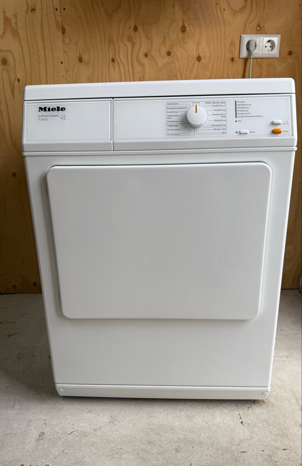 Miele T 8703 SoftCare System wasdroger, Ophalen, 6 tot 8 kg, Gebruikt, Luchtafvoer