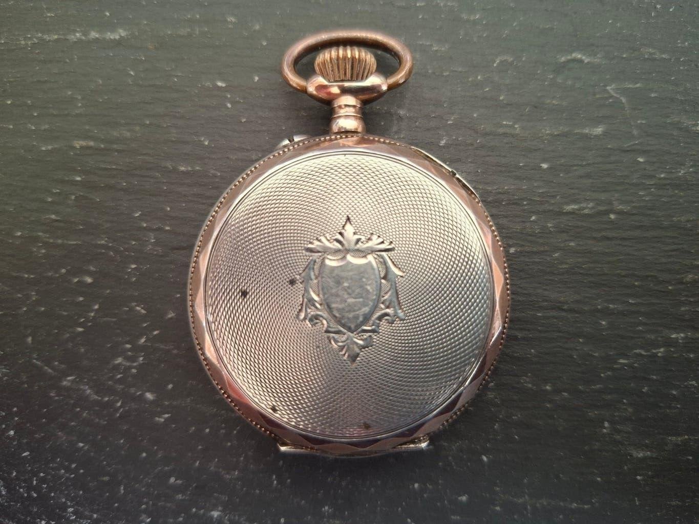 Antiek Zakhorloge HEBRONIA- Verguld - Voor 1900, Overige merken, Zakhorloge, Verguld, Ophalen of Verzenden