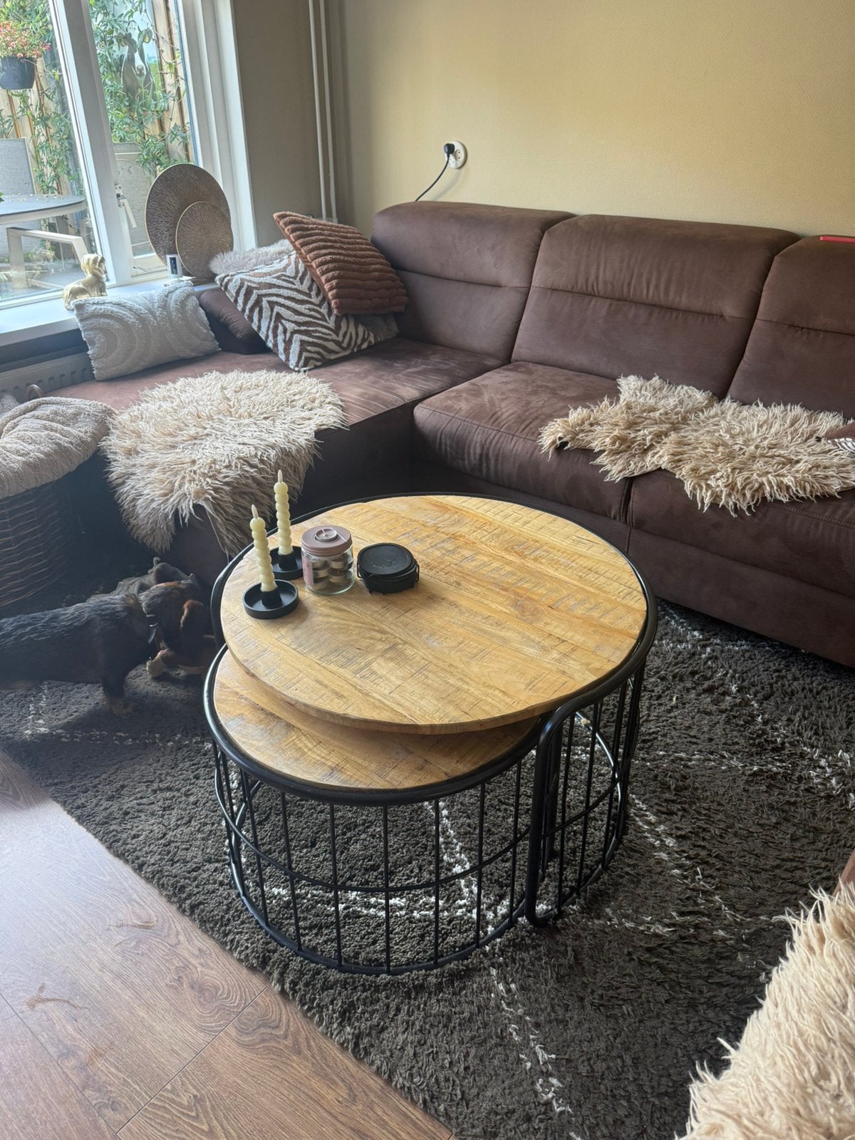 2 salontafels set, Ophalen, Zo goed als nieuw, Rond, 50 tot 100 cm