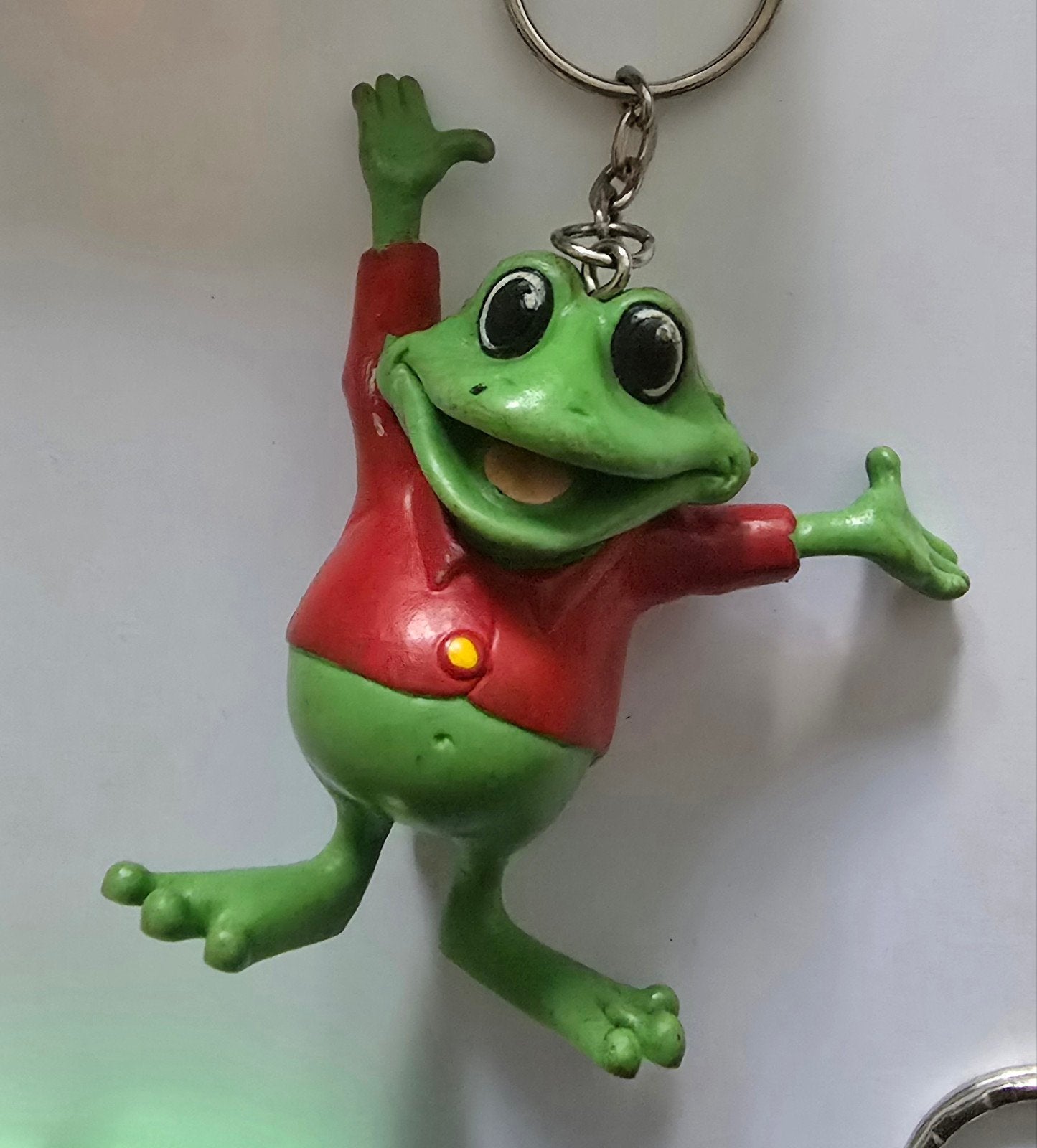 Leuke sleutelhanger van een vrolijke kikker Duinrell, Ophalen of Verzenden, Gebruikt, Knuffel of Figuurtje