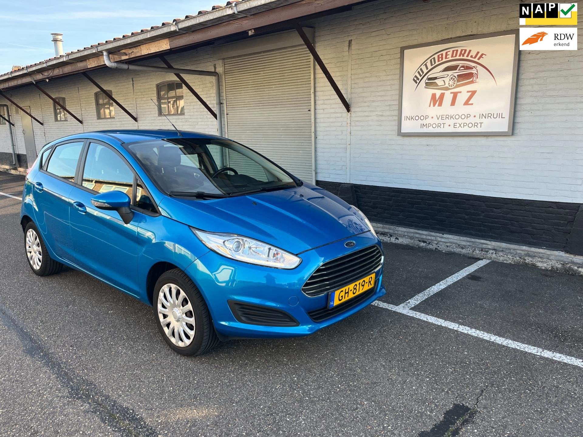 Ford Fiesta 1.0 Style ZGAN NAP, Auto's, Ford, Stof, Euro 6, 525 kg, Blauw