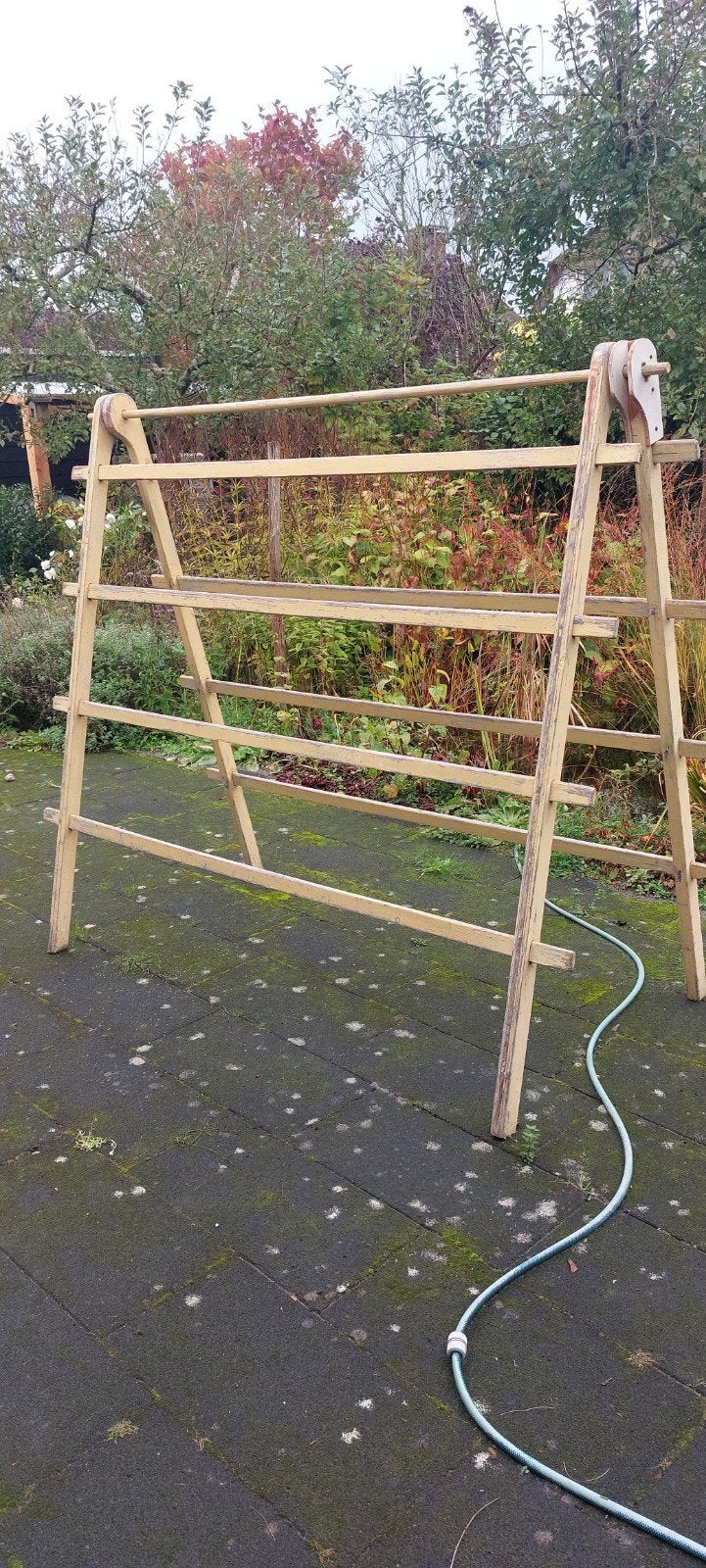 Antiek houten wasrek - 185x170 cm, Ophalen
