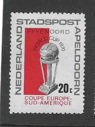 1970 stadspost A'doorn - wereldcup Feyenoord 20ct, Postzegels en Munten, Verzenden, Na 1940, Postfris