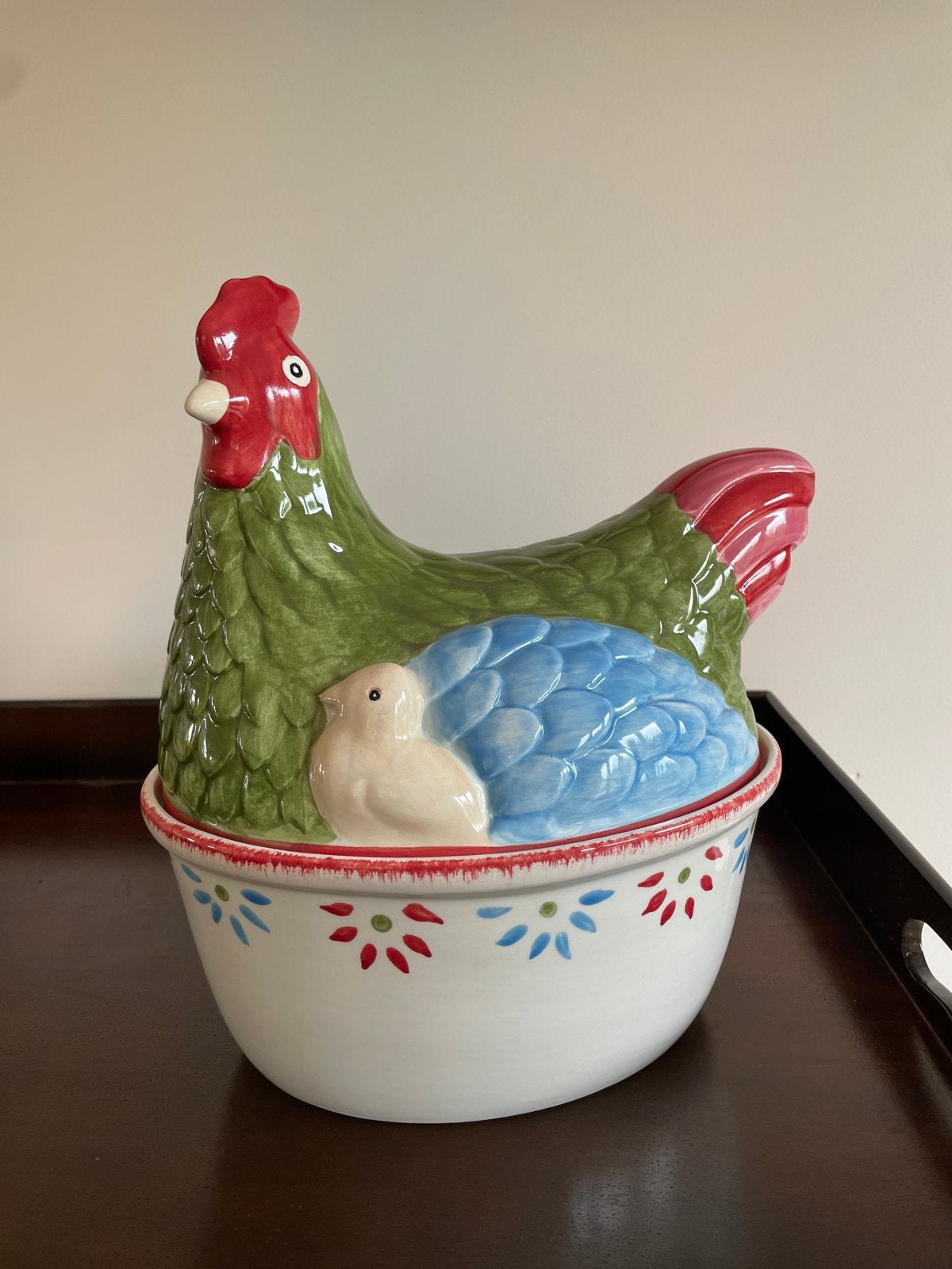Johnson Bros Farmhouse Chic Kippenpot met kleine beschadigin, Ophalen, Gebruikt, Overige merken, Keramiek