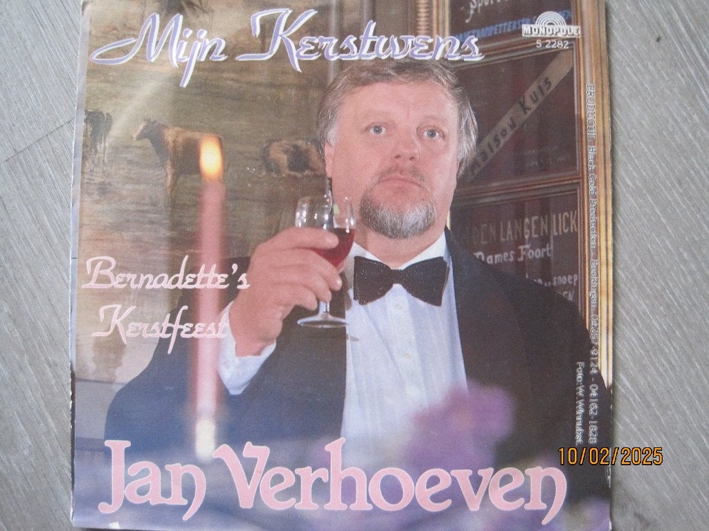 Jan Verhoeven  -  Mijn kerstwens, Fotohoes, 7 inch, Ophalen of Verzenden, Zo goed als nieuw