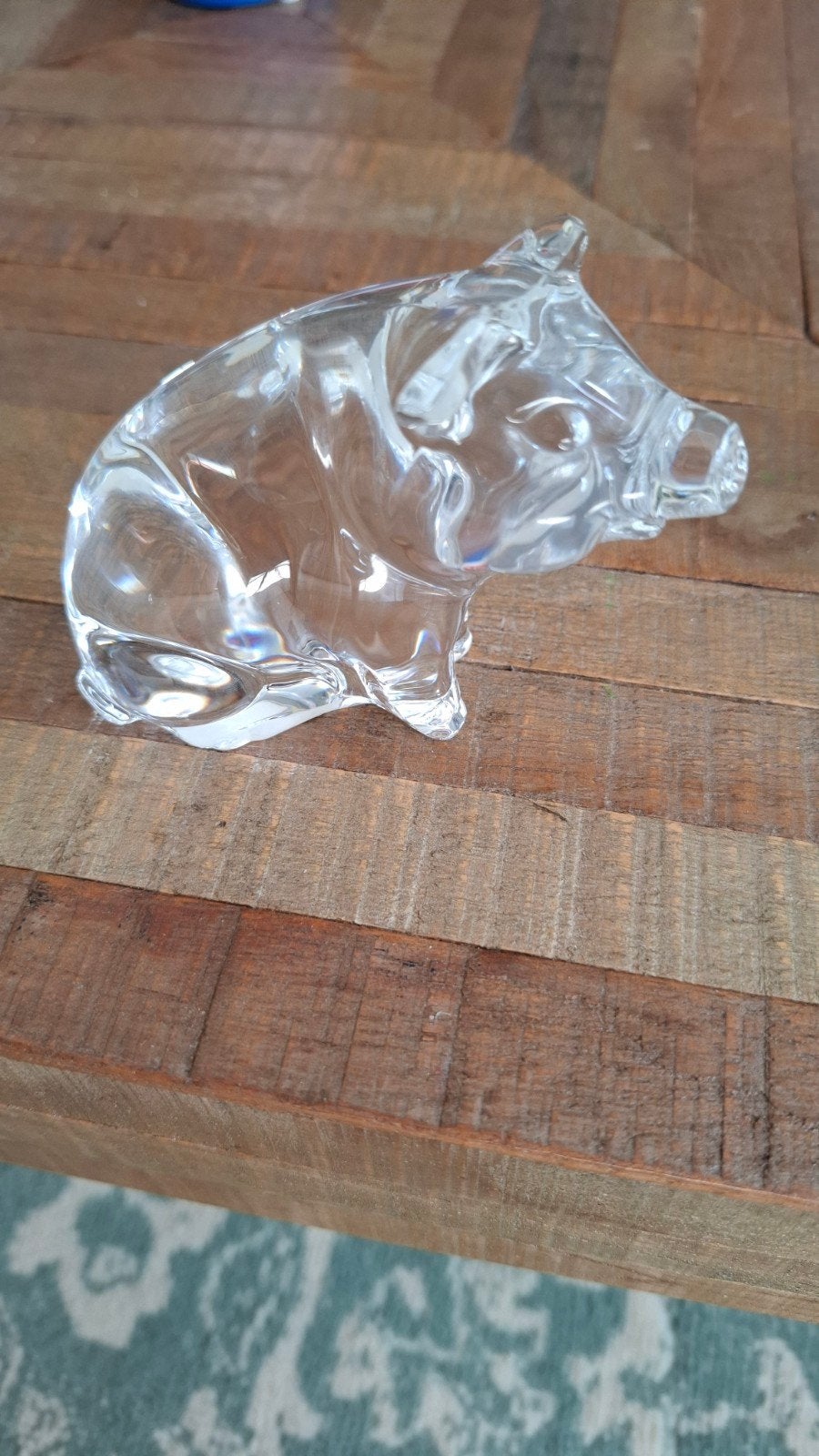 4 zware glazen beeldjes Pets Nachtmann Bleikristal, Antiek en Kunst, Ophalen of Verzenden