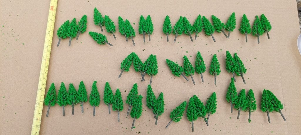 50 Loofbomen ca. 60 mm, Overige merken, Natuur, Gelijkstroom of Wisselstroom, Nieuw