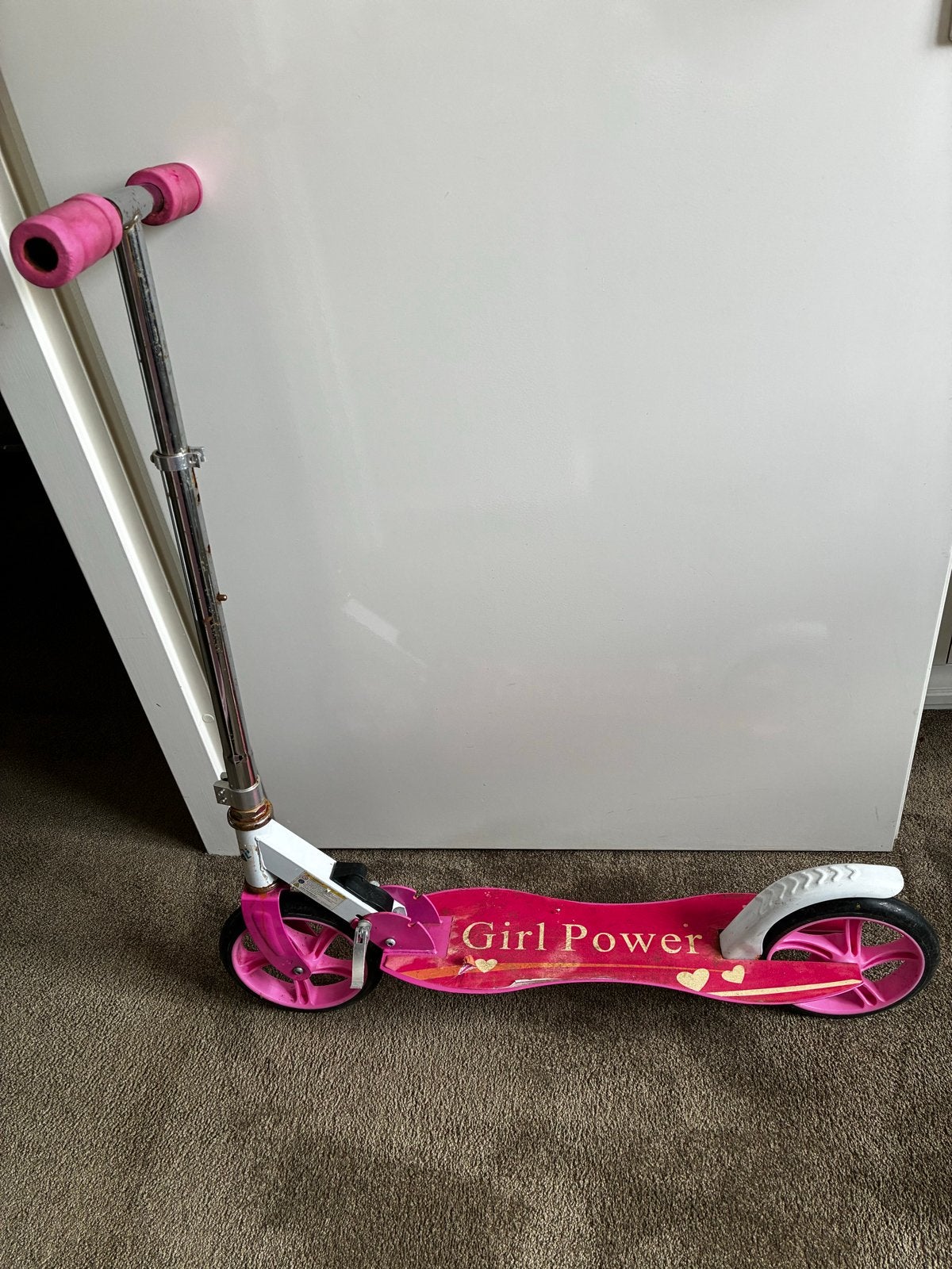 Roze kinderstep 'Girl Power', Fietsen en Brommers, Steps, Ophalen, Gebruikt, Gewone step