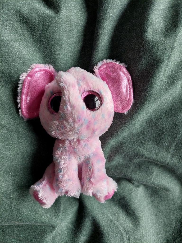 Ty Beanie Boo's Ellie de Olifant Knuffel Roze, Ophalen of Verzenden, Roze, Olifant, Klein (minder dan 20 cm)