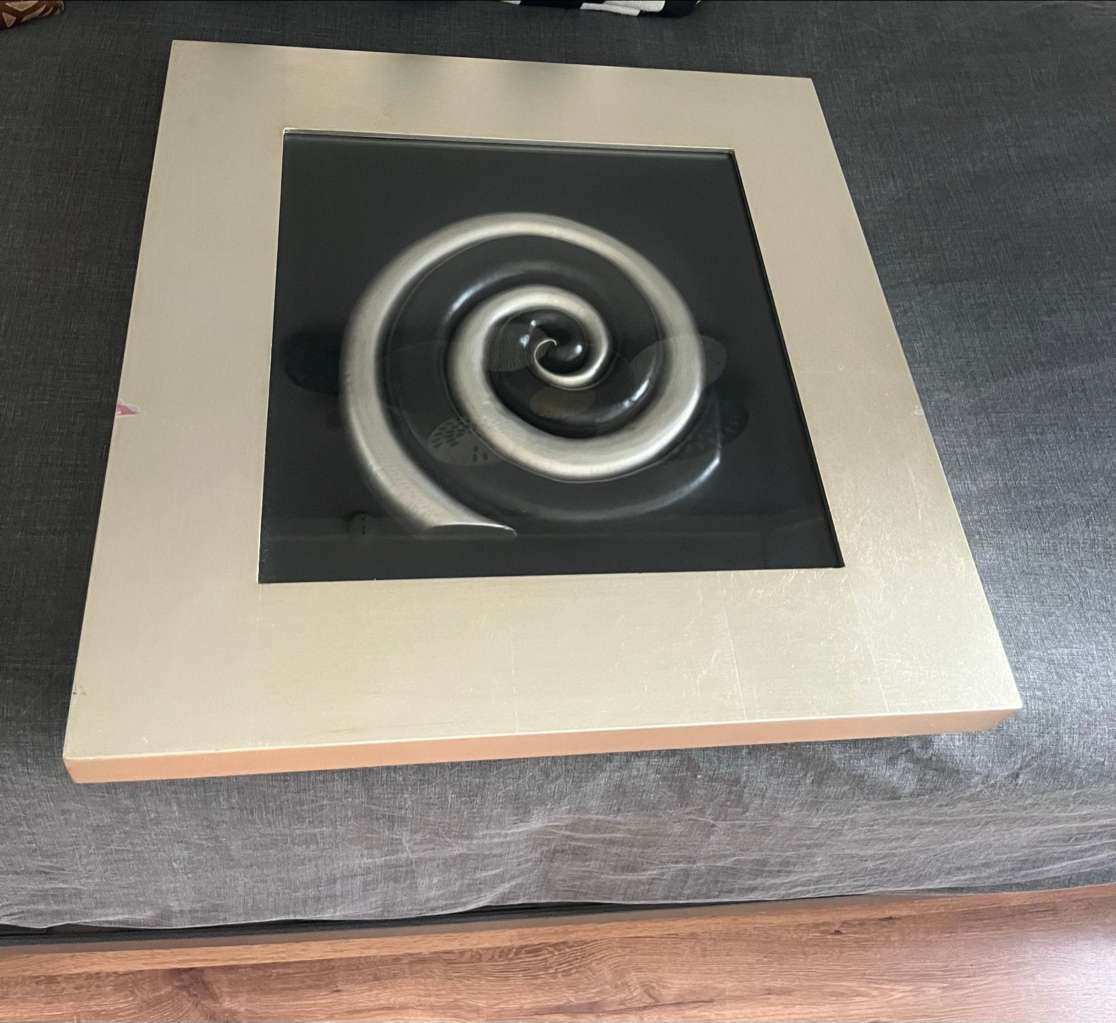 Modern Zilverkleurig Wanddecoratie Spiraal Design, Metaal, Gebruikt, Zilver, Decoratieobject