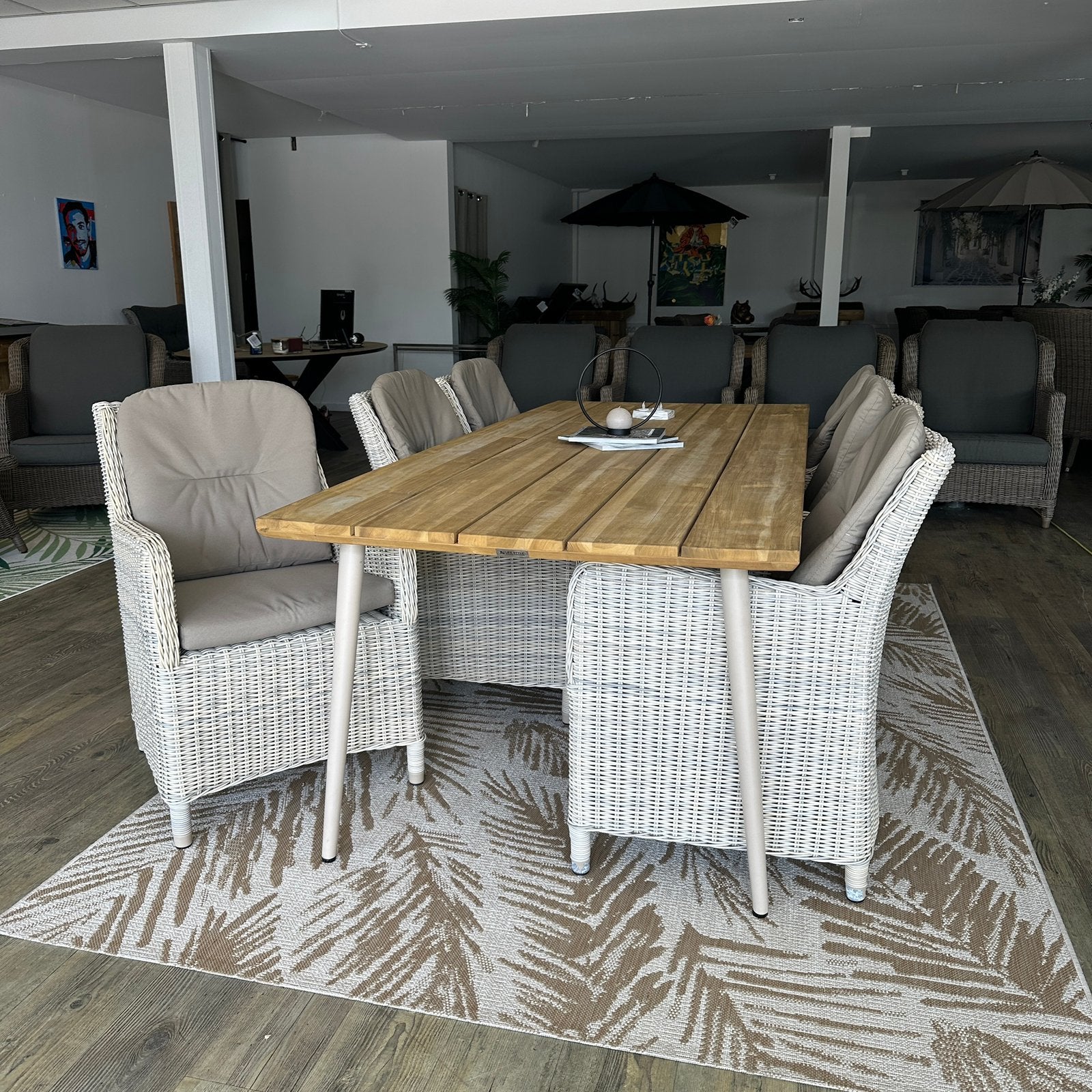 Luxe 4 Seasons Outdoor (4SO) Tuinset – Tafel + 6 Stoelen, Verzenden, ., Teakhout, Zo goed als nieuw
