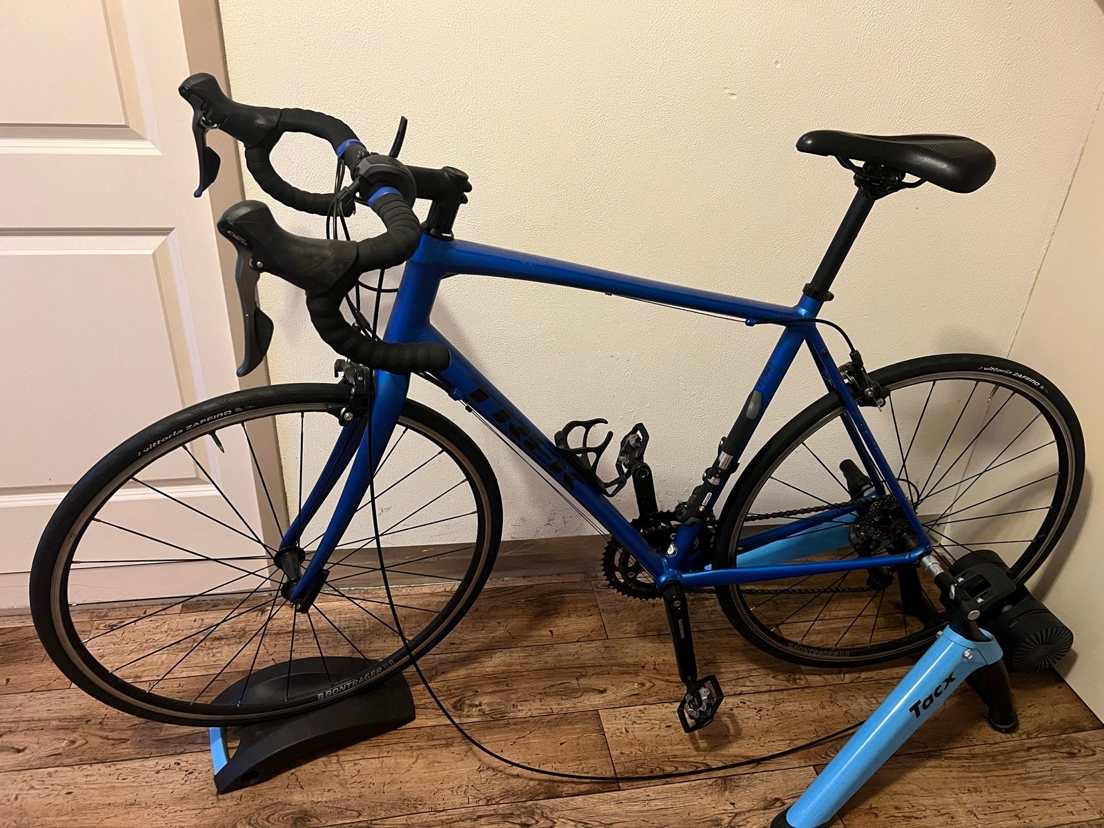 Trek racefiets met Tacx trainer, 28 inch, Gebruikt, Aluminium, Meer dan 20 versnellingen