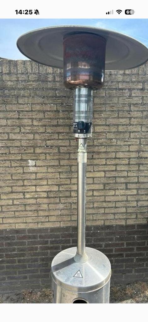 Gasheater terrasverwarmer terrasverwarming, Tuin en Terras, Terrasverwarmers, Ophalen of Verzenden, Gebruikt