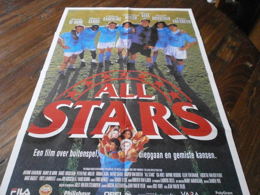 leuke xl film poster All Stars, Verzenden, Zo goed als nieuw, A1 t/m A3, Film en Tv