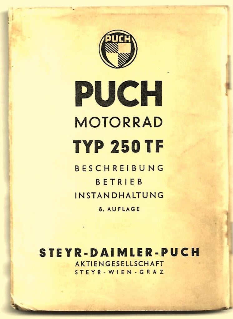 Puch 250 TD Betriebsanleitung handleiding (4927z) motor, Ophalen of Verzenden, Overige merken