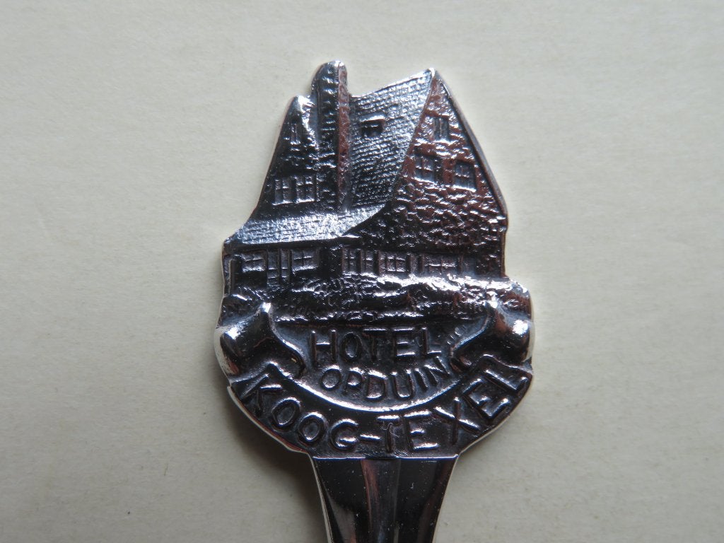 Verzilverde suikerschep Hotel Opduin Koog Texe, Antiek en Kunst, Verzenden