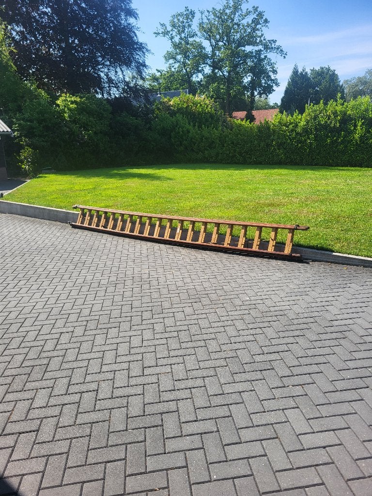 Wienese houten 2x20 spots ladder, Doe-het-zelf en Verbouw, Ladders en Trappen, Ophalen, Zo goed als nieuw, 4 meter of meer