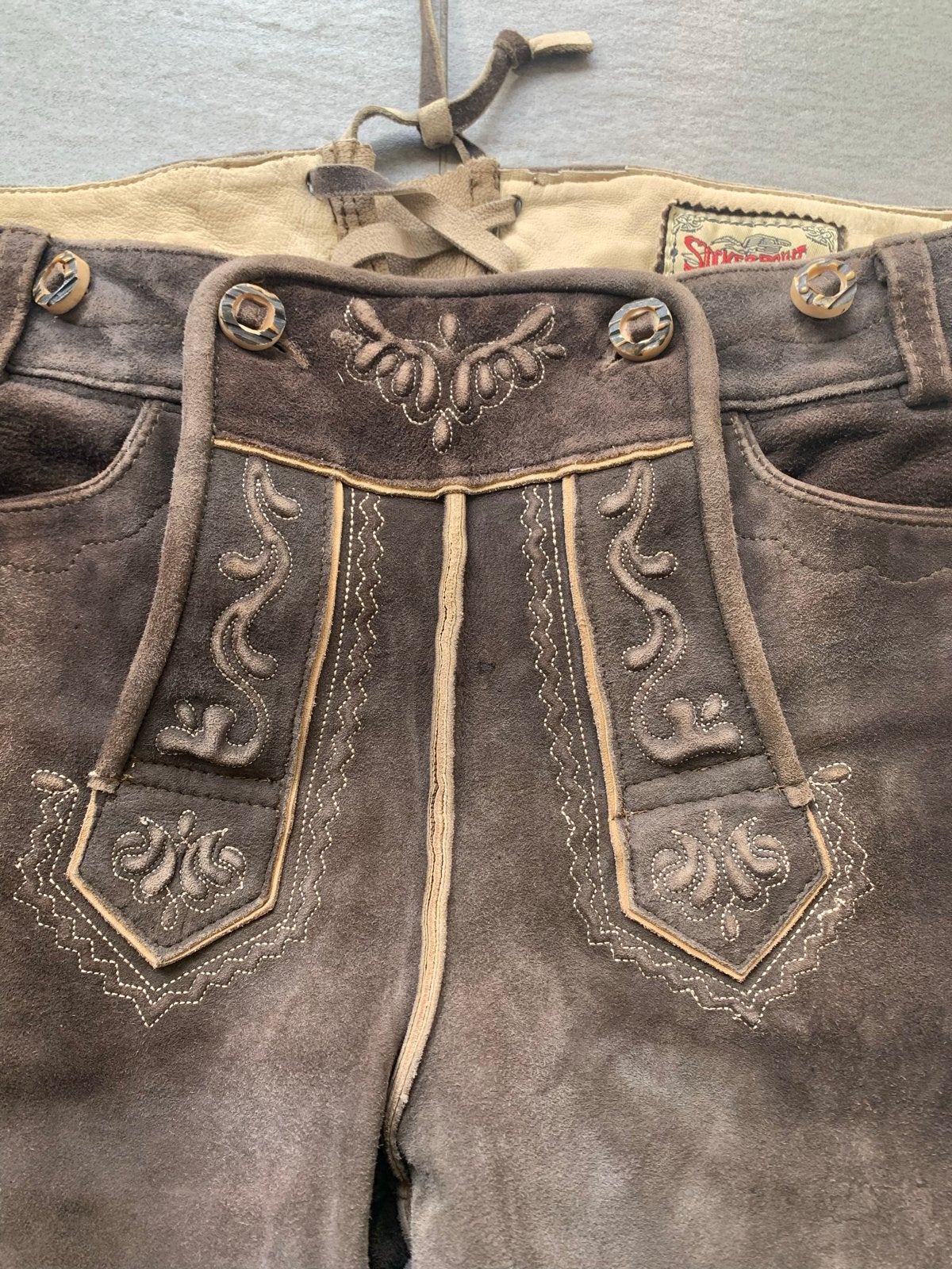 Stockerpoint Lederhose - Maat 52 (L), Ophalen of Verzenden, Gedragen, Maat 52/54 (L), Bruin