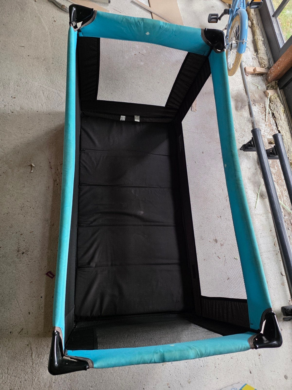 Chicco campingbedje blauw, Ophalen, Gebruikt, 140 tot 160 cm, 70 tot 85 cm