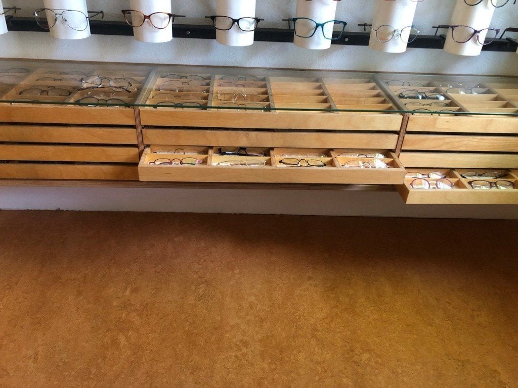Handgemaakte Ladenkast voor monturen, Huis en Inrichting, Ophalen, 5 laden of meer, Zo goed als nieuw, 200 cm of meer