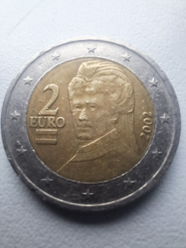 2 Euro Munt Oostenrijk 2002, Ophalen of Verzenden, Oostenrijk, 2 euro, Losse munt