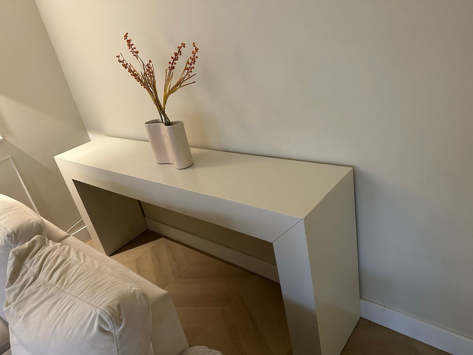 Beige sidetable 200x40x85 cm, Ophalen, Gebruikt, 150 tot 200 cm, 25 tot 50 cm