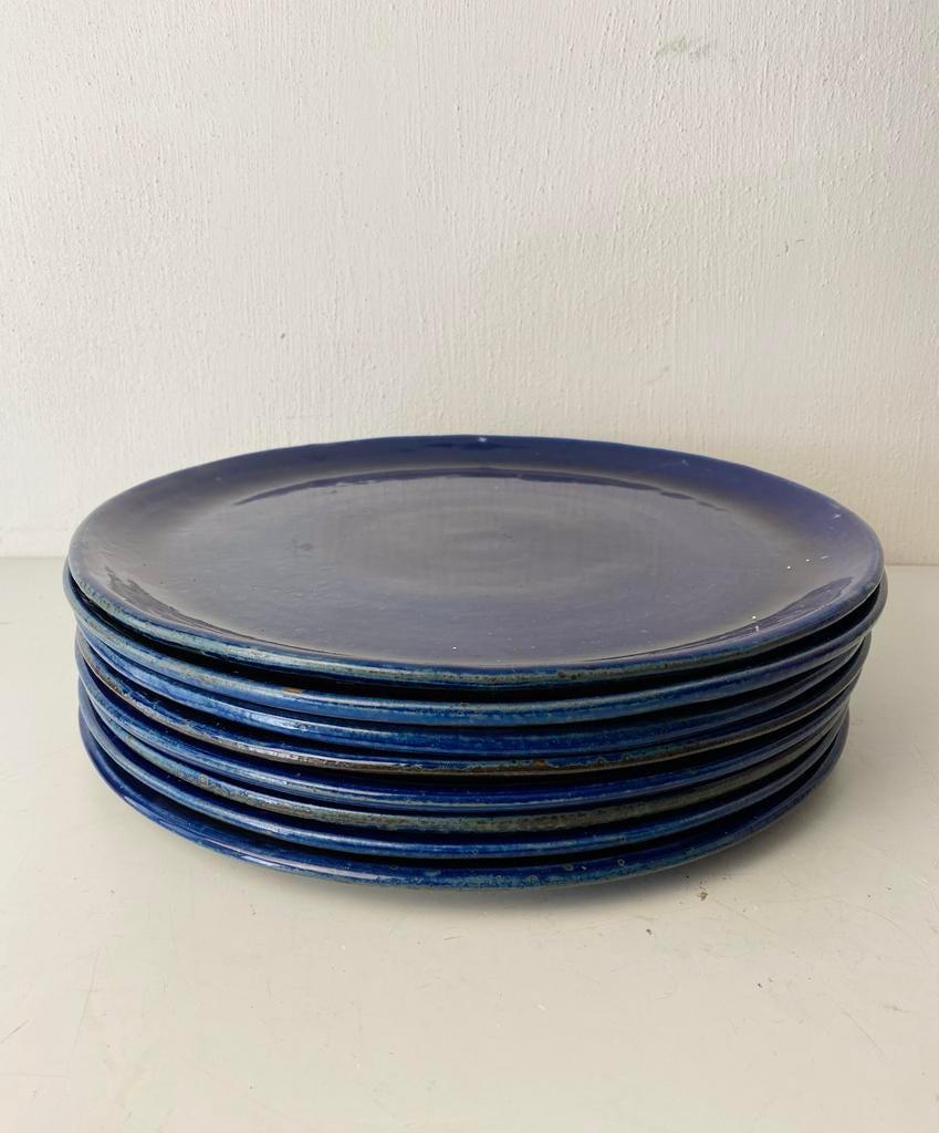 Aardewerk schaal van 34 cm , Sint-Paulusabdij , 8 in voorr., Gebruikt, Schaal, Rond, Ophalen of Verzenden