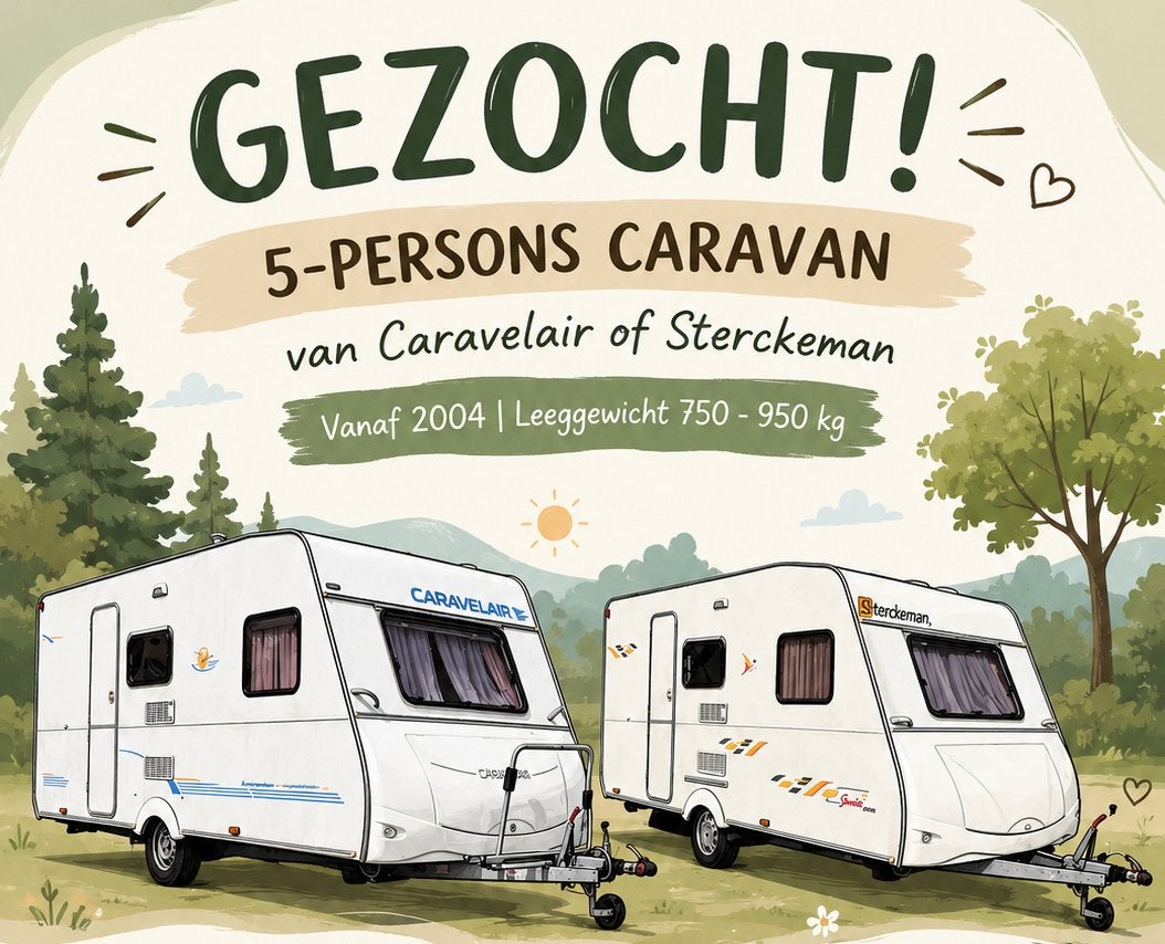 Gezocht: 5 persoons caravan (Caravelair of Sterckeman), Ophalen of Verzenden