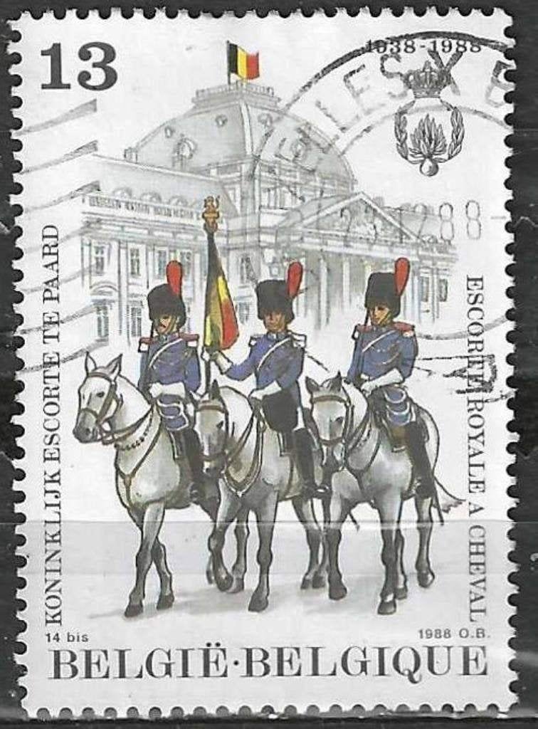 Belgie 1988 - Yvert/OBP 2308 - Escorte te Paard (ST), Verzenden, Gestempeld