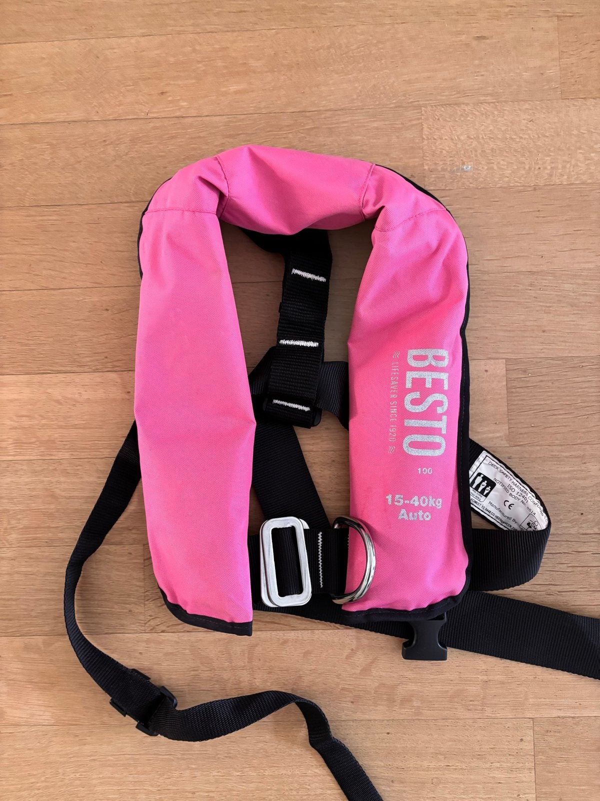 Kinder reddingsvest 15-40kg automatisch, Ophalen of Verzenden, Gebruikt, Overige typen