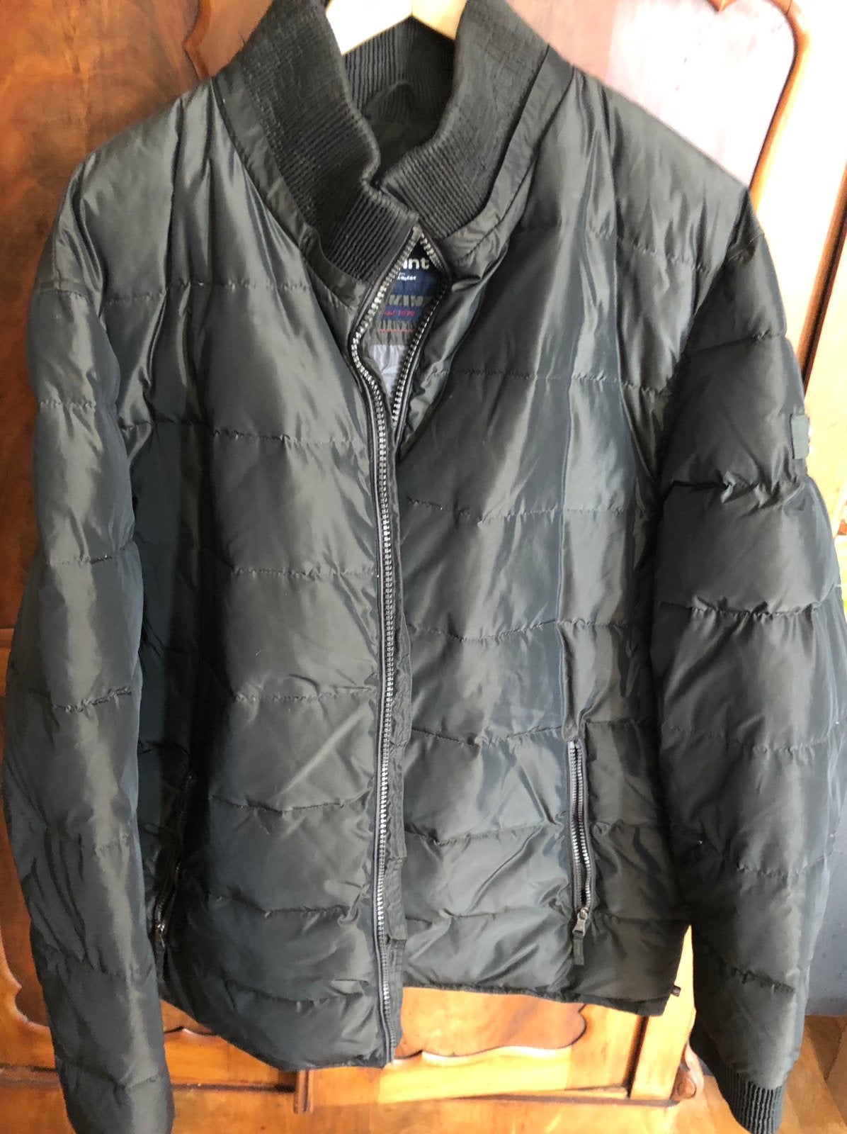 Grijs gewatteerd warm jack maat 4XL, Kleding | Heren, Verzenden, Zo goed als nieuw, Overige maten, Grijs