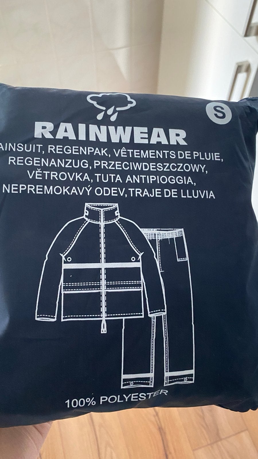 Regenpak Maat S Blauw - 100% Polyester Regenpak, S, Ophalen of Verzenden, Zo goed als nieuw, Dames