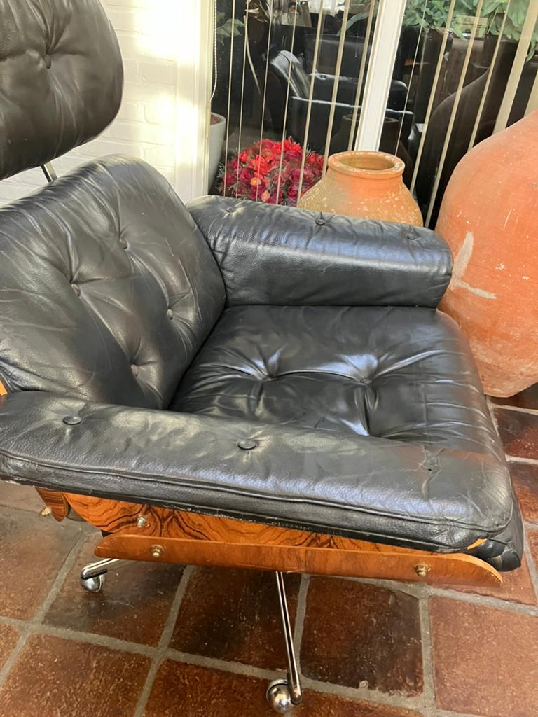 Vintage loungechair rosewood martin stoll, Huis en Inrichting, Banken | Sofa's en Chaises Longues, Ophalen, Zo goed als nieuw