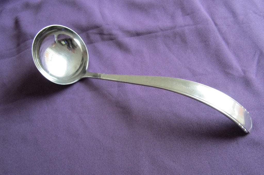 1 soeplepel 29cm Gero Zilmeta Wilhelmina 408 1936-1958, Huis en Inrichting, Keuken | Bestek, Gebruikt, Gero, Los bestek, Ophalen of Verzenden